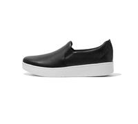 Fitflop Scarpe da Ginnastica da Skate in Pelle Rally, Donna, Nero, 40 EU