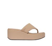 Fitflop Platfforms Wedge Toe-Post Sandals, Sandali con Zeppa Donna, Beige, 40 EU