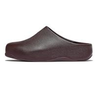 Fitflop Shuv Tumbled-Leather Clogs, Zoccoli Donna, Cioccolato, 43 EU