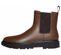 Fitflop Skandi Mens Tumbled-Leather Chelsea Boots, Stivali Uomo, Marrone Moka, 45 EU