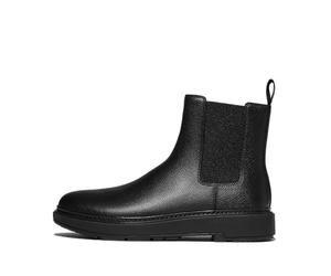 Fitflop Skandi Mens Tumbled-Leather Chelsea Boots, Stivali Uomo, Nero, 43 EU