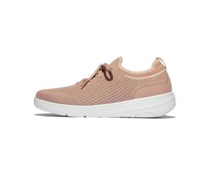 Fitflop Sneaker da Donna Super-q Knit Slip-on con Lacci, Beige, 43 EU