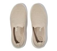 Fitflop Sneaker da Donna Super-q Knit Slip-on, Pietra Beige Platino, 36 EU