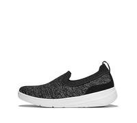 Fitflop Sneaker da Donna Super-q Knit Slip-on, Silvereen Nero, 39 EU