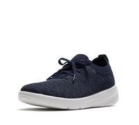 Fitflop Sneakers Donna Super-q Knit Slip-on con Lacci, Blu Navy Metallizzato Mezzanotte, 39 EU