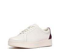 Fitflop Sneakers Rally in Pelle con Retro in Cristallo, Scarpa Donna, Urban White Mauve Wine, 43 EU
