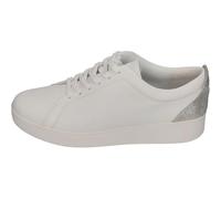 Fitflop Sneakers Rally in Pelle con Retro in Cristallo, Scarpa Donna, Urban White Argento, 42.5 EU
