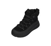 Fitflop F-Mode Teddy-Collar Warm Suede Lace-up Booties, Stivaletto Donna, Tutto Nero, 39 EU