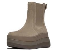 FitFlop Stivali da donna F-Mode Stack Suede Chelsea Boots E2K EUR 41 Beige
