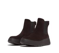 Fitflop Stivali Chelsea Flatform in Camoscio F-Mode, Donna, Marrone Cioccolato, 38 EU