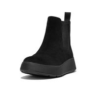 Fitflop Stivali Chelsea Flatform in Camoscio F-Mode, Stivaletto Uomo, Tutto Nero, 43 EU