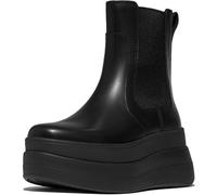 FitFlop Stivali da donna F-Mode Stack in pelle Chelsea Boots E2J 38 Nero