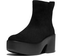 FitFlop Stivali da donna Platfforms Stivaletti con tacco in pelle scamosciata E5J EUR 36 Nero