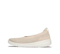 Fitflop Super-q Knit Ballet Flats, Ballerine Donna, Pietra Beige Platino, 42 EU