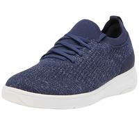 Fitflop Super-Q Knit Slip-ON Scarpe da Ginnastica con Lacci, Metallic Midnight Navy, 40, Blu Navy Metallizzato Mezzanotte, 42 EU