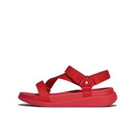 Fitflop F-Mode Go Adj. Webbing Flatform Z-Strap Sandals, Sandali Donna, Rosso, 42 EU