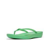 Fitflop Women's iQushion Ergonomic Flip Flops - Lightweight & Comfortable with Natural Arch Support, Verde, 36 EU