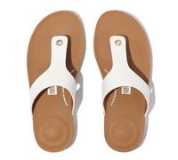 Fitflop Women's Iqushion Leather Toe-Post Sandals, bianco, 36 EU
