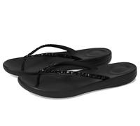 Fitflop Iqushion Multi-Crystal Ergonomic Flip-Flops, Infradito Donna, Nero, 39 EU