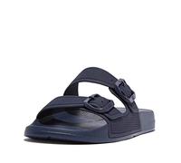 Fitflop Women's Iqushion Two-bar Buckle Slides Sandal, Blu scuro, 38 EU