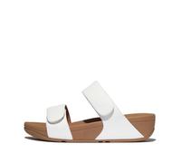 Fitflop Lulu Adjustable Leather Slides, Sandali a Ciabatta Donna, Bianco, 39 EU