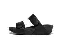 Fitflop Lulu Adjustable Leather Slides, Sandali a Ciabatta Donna, Tutto Nero, 40 EU