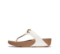 Fitflop Women's Lulu Chunky-Snaffle Leather Toe-Post Sandals, Bianco urbano, 37.5 EU
