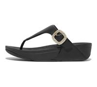 Fitflop Lulu Sandali in Pelle con Fibbia in Cristallo, Donna, Nero, 38 EU