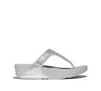 Fitflop Lulu Crystal-Mix Toe-Post Sandals, Sandali Donna, Argento, 38 EU