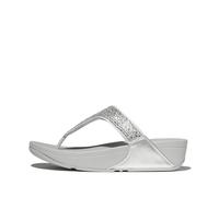 Fitflop Lulu Crystal-Mix Toe-Post Sandals, Sandali Donna, Argento, 42 EU