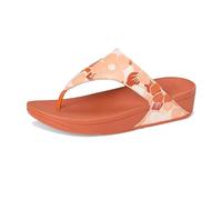 Fitflop Women's Lulu Flowerz Leather Toe-Post Sandals, Pesca, 43 EU