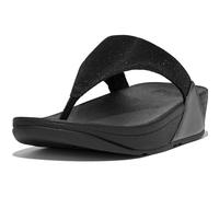 Fitflop Women's Lulu Shimmerlux Toe-Post Sandals, Tutto nero, 42 EU
