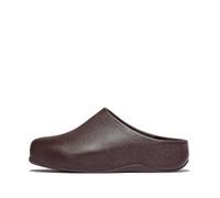 Fitflop Zoccoli da Donna in Pelle Martellata Shuv, Cioccolato, 39 EU
