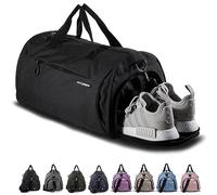 Fitgriff® Borsone Palestra - Donna & Uomo - Borsa Sportiva - per Palestra, Fitness, Sport, Piscina, Viaggio, Gym - Duffel Bag (Black, 58 x 31 x 31 cm (Medium))