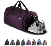 Fitgriff® Borsone Palestra Uomo & Donna V1 - Borsa Sportivo con Porta Scarpe e Tasca Umida da Viaggio, Sport, Fitness, Piscina - Duffel Bag (Mulberry, 58 x 31 x 31 cm (Medium))