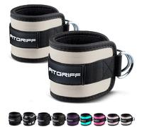 Fitgriff® Cavigliere Cavi Palestra V1 (2 Pezzi)- Attrezzi Fitness da Donna e Uomo per Kick Back, Allenamento dei Glutei, Leg Curl - Ankle Straps Gym (Sand)