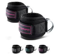 Fitgriff® Cavigliere Cavi Palestra V3 (2 Pezzi)- Attrezzi Fitness per Kick Back, Allenamento dei Glutei, Leg Curl, Gym - Ankle Straps (Pink)