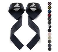 Fitgriff® Straps Palestra - Fascette Sollevamento Pesi - Fasce, Cinghie per Stacchi, Gym, Lifting - Accessori Bodybuilding (Normale (Oltre 16cm Polso), Navy Blue (Silicone))