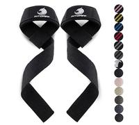 Fitgriff® Straps Palestra - Fascette Sollevamento Pesi - Fasce, Cinghie per Stacchi, Gym, Lifting - Accessori Bodybuilding (Normale (oltre 16cm polso), Original Black)