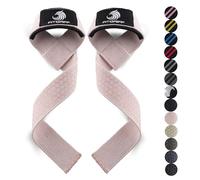 Fitgriff® Straps Palestra - Fascette Sollevamento Pesi - Fasce, Cinghie per Stacchi, Gym, Lifting - Accessori Bodybuilding (X-Small (sotto 16cm Polso), Blush Pink (Silicone))