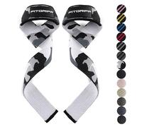 Fitgriff® Straps Palestra - Fascette Sollevamento Pesi - Fasce, Cinghie per Stacchi, Gym, Lifting - Accessori Bodybuilding (Normale (Oltre 16cm Polso), Camo-Grey)