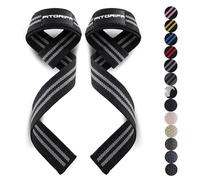 Fitgriff® Straps Palestra - Fascette Sollevamento Pesi - Fasce, Cinghie per Stacchi, Gym, Lifting - Accessori Bodybuilding (Normale (oltre 16cm polso), Black/Grey)