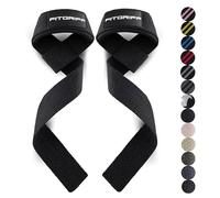 Fitgriff® Straps Palestra - Fascette Sollevamento Pesi - Fasce, Cinghie per Stacchi, Gym, Lifting - Accessori Bodybuilding (Normale (oltre 16cm polso), Black)