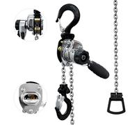 FITHOIST Chrome Plated Mini Chain Hoist 14 ton 550Lbs Capacity 5ft Lift Manual lever chain hoist Resists corrosion chrome exter