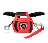 FITHOIST Verricello portatile, capacità di 680,4 kg, con cavo in acciaio da 10,2 m, gancio girevole a 360°, alimentato da trapano senza fili per carico di rimorchi ATV, UTV, trattore da prato