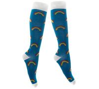 FitLegs - Calze a compressione Life - 14-17mmHg per lavoro, viaggi e gravidanza Prevenzione TVP - Unisex, Arcobaleno, S