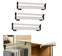 Fitlin 3 pezzi Asta appendiabiti estraibile for armadietto - Asta appendiabiti estensibile for armadio, Asta appendiabiti regolabile, Organizer for armadio, Salvaspazio, Carico 25 kg(800mm/31.5inch)