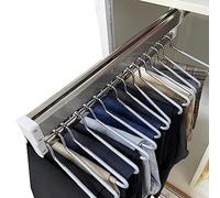Fitlin Asta appendiabiti estensibile - Asta appendiabiti regolabile e retrattile for pantaloni, robusta, organizer for pantaloni e cappotti, asta appendiabiti estensibile for guardaroba.(55cm)