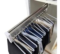 Fitlin Asta appendiabiti estensibile e resistente - Asta appendiabiti estensibile con 2 binari scorrevoli, asta appendiabiti regolabile con asta estraibile, portata 25 kg(700mm/27.56inch)