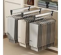 Fitlin Asta appendiabiti estraibile da 30-80 cm, asta appendiabiti estensibile in acciaio for pantaloni, appendiabiti regolabile salvaspazio, portata 25 kg.(600MM/23.6INCH)